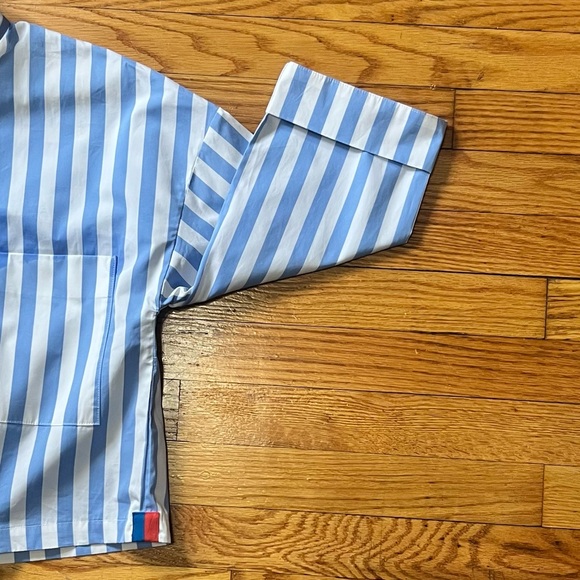 Kule “The Keaton Shirt” in White/Sky Blue Size XS NWOT - Picture 11 of 11
